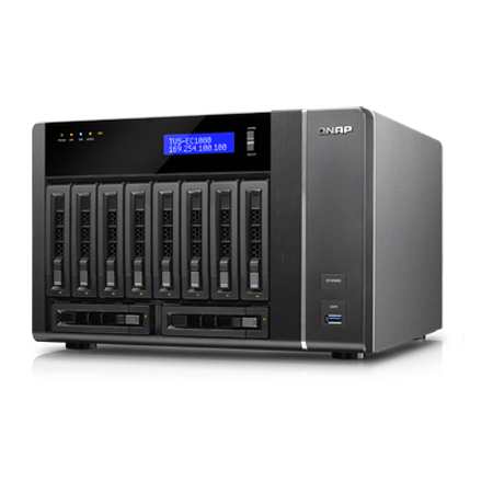 [DISCONTINUED] TVS-EC1080-i3-8G-US QNAP 10-Bay Desktop vNAS 3.4 GHz Intel Xeon E3-1245 8GB RAM - No HDD