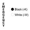 TW-EMW Aiphone Tower Emergency Label - White