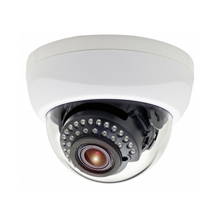 ULT-DNNS102NUV InVid Tech 2.8-12mm Varifocal 750TVL Indoor IR Day/Night Dome Analog Security Camera 12VDC/24VAC - White