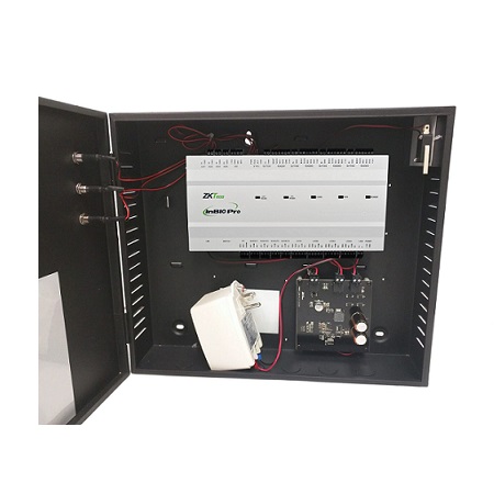US-INBIO-460-PRO-BUN ZKTeco USA Package of InBio-460 Pro 4-Door 2-Way Controller in Metal Cabinet with Power Supply
