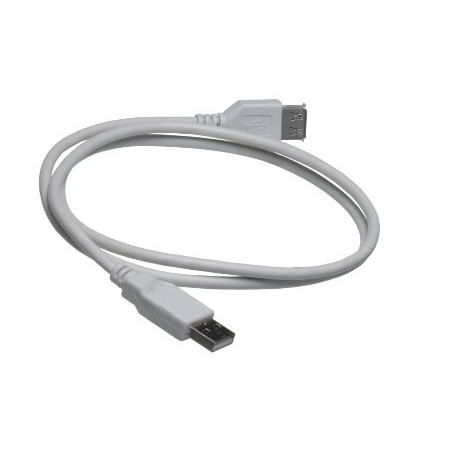 USB-EXT-15FT-W USB 2.0 A Male to A Female Extension 28/24AWG Cable - 15ft - White