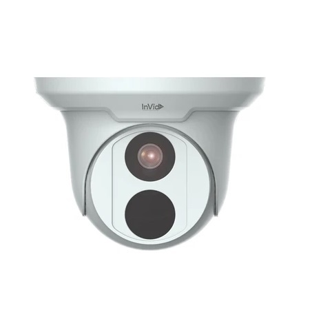 VIS-P4TXIR28 InVid Tech 2.8mm 20FPS @ 4MP Outdoor IR Day/Night WDR Turret IP Security Camera 12VDC/PoE