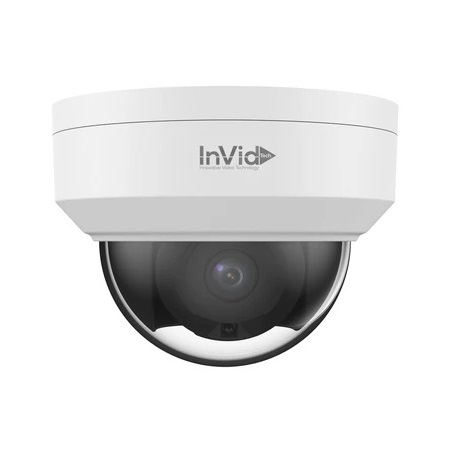 VIS-P5DRIR28NH InVid Tech 2.8mm 25FPS @ 5MP Outdoor IR Day/Night WDR Dome IP Security Camera 12VDC/PoE