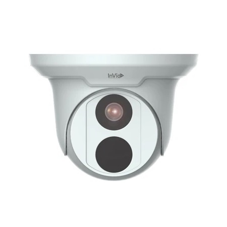 VIS-P5TXIR4 InVid Tech 4mm 20FPS @ 5MP Outdoor IR Day/Night WDR Turret IP Security Camera 12VDC/PoE