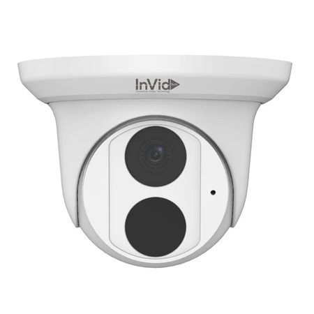 VIS-P5TXIR4NH InVid Tech 4mm 25FPS @ 5MP Outdoor IR Day/Night WDR Turret IP Security Camera 12VDC/PoE