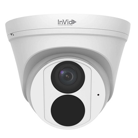 VIS-P8TXIR28NH-LC2 InVid Tech 2.8mm 20FPS @ 8MP Outdoor IR Day/Night WDR Turret IP Security Camera 12VDC/PoE