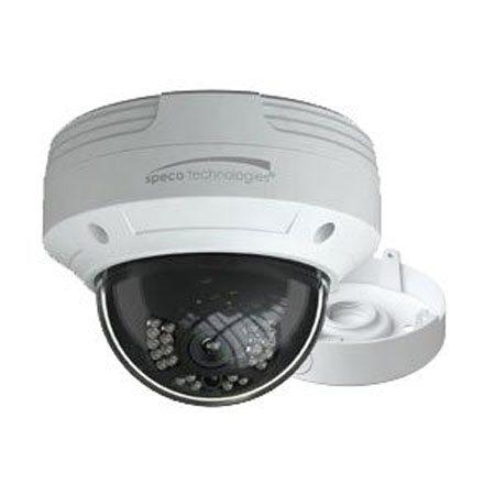 VLDT5W Speco Technologies 2.8mm 30FPS @ 1080 x 720 Outdoor IR WDR Dome HD-TVI Security Camera 12VDC - White Housing