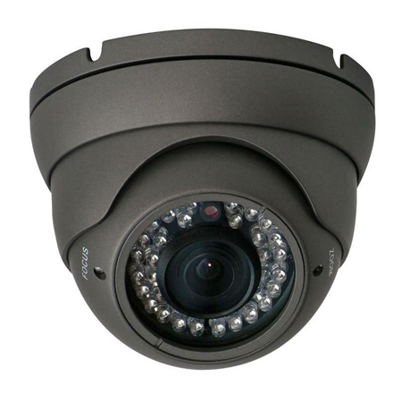 VLEDT1HG Speco Technologies 2.8-12mm Varifocal 700TVL Outdoor IR Turret Security Camera 12VDC