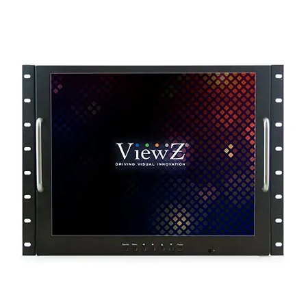 VZ-191RCR ViewZ 19" LED Display Rack Mount (8U) CCTV Monitor HDMI/VGA