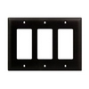 WP1208-BK-10 Legrand On-Q Trade Master 3-Gang Decorator Wall Plate Black - 10 Pack