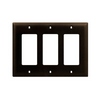 WP1208-BR-10 Legrand On-Q Trade Master 3-Gang Decorator Wall Plate Brown - 10 Pack