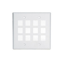 WP3212-WH Legrand On-Q 2-Gang 12-Port Wall Plate White