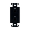 WP3220-BK-06 Legrand On-Q Pre-Configured 2-Port Strap Phone/Data Black - 6 Pack
