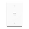 WP3301-WH-10 Legrand On-Q 1-Gang 1-Port Oversized Wall Plate White - 10 Pack