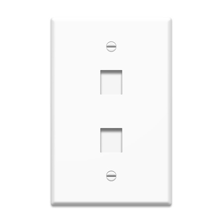 WP3302-WH Legrand On-Q 1-Gang 2-Port Oversized Wall Plate White
