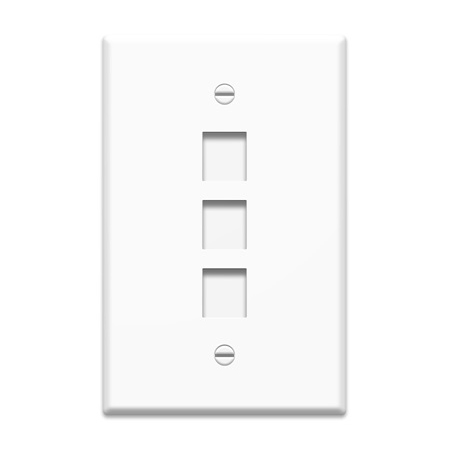 WP3303-WH Legrand On-Q 1-Gang 3-Port Oversized Wall Plate White