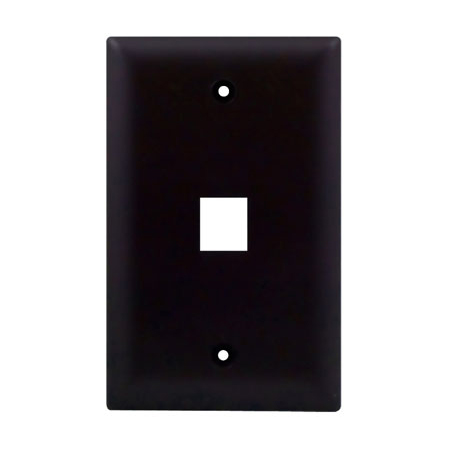 WP3401-BR-10 Legrand On-Q 1-Gang 1-Port Wall Plate Brown - 10 Pack