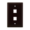 WP3402-BR Legrand On-Q 1-Gang 2-Port Wall Plate Brown