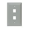 WP3402-GY Legrand On-Q 1-Gang 2-Port Wall Plate - Gray