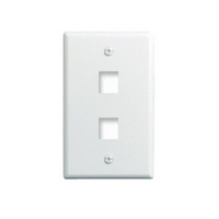 WP3402-WH-10 Legrand On-Q 1-Gang 2-Port Wall Plate White - 10 Pack