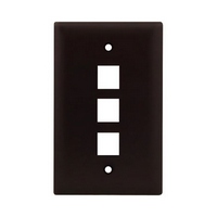 WP3403-BR-10 Legrand On-Q 1-Gang 3-Port Wall Plate Brown – 10 Pack