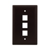 WP3403-BR-10 Legrand On-Q 1-Gang 3-Port Wall Plate Brown â€“ 10 Pack