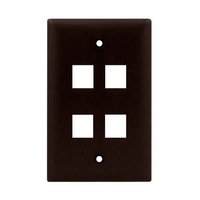 WP3404-BR-10 Legrand On-Q 1-Gang 4-Port Wall Plate Brown – 10 Pack