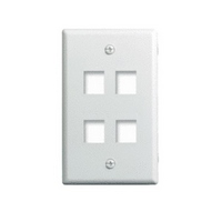 WP3404-WH-10 Legrand On-Q 1-Gang 4-Port Wall Plate White  10 Pack