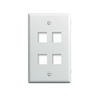WP3404-WH Legrand On-Q 1-Gang 4-Port Wall Plate White
