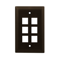 WP3406-BR-10 Legrand On-Q 1-Gang 6-Port Wall Plate Brown – 10 Pack