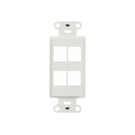 WP3414-WH-10 Legrand On-Q 4-Port Decorator Outlet Strap White - 10 Pack