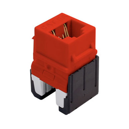 WP346A-RE Legrand On-Q Cat 6a Quick Connect RJ45 Keystone Insert Red