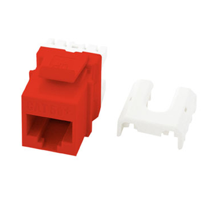 WP3475-RE-10 Legrand On-Q Cat 5e Quick Connect RJ45 Keystone Insert Red - 10 Pack