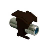 WP3481-BR-20 Legrand On-Q Recessed Nickel Self-Terminating F-Connector Brown - 20 Pack