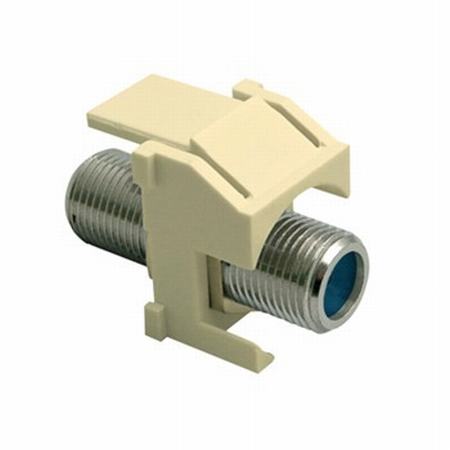WP3481-LA-10 Legrand On-Q Recessed Nickel Self-Terminating F-Connector Light Almond - 10 Pack