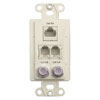 WPA-PDC-10 OpenHouse Data/Telephone/Coax TAP Wall Plate (Almond) 10-Pack