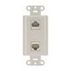WPI-DD-10 OpenHouse Dual Data TAP Wall Plate (Ivory) 10-Pack