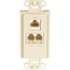 WPI-PDC-10 OpenHouse Data/Telephone/Coax TAP Wall Plate (Ivory) 10-Pack