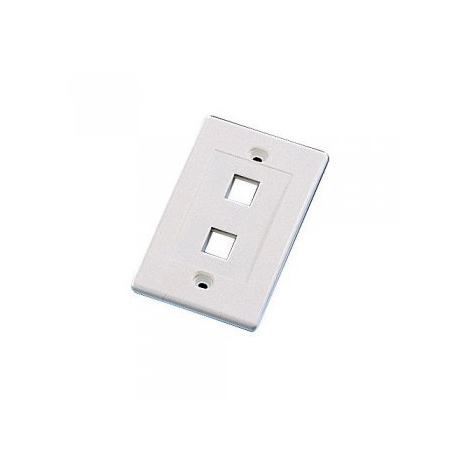 WPIC-2P-WH Pro's Kit 7PK-317V2-WH Single Gang Wall Plate Icon Style - 2 Port - White
