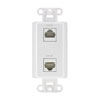 WPW-DD-10 OpenHouse Dual Data TAP Wall Plate (White) 10-Pack