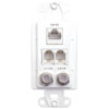 Show product details for WPW-PDC-10 OpenHouse Data/Telephone/Coax TAP Wall Plate (White) 10-Pack