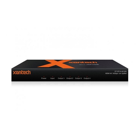 XT-SP14-4K18G Xantech HDMI 4K 1x4 Splitter with Audio Breakout and EDID Management
