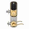 YRC226-ZW2-NW-4-605 Yale Touchscreen, Interconnected Lockset, NW Lever, Z-Wave,  4" Prep - Bright Brass