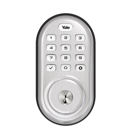 YRD216-CBA-619 Yale Assure Lock Push Button, Connected by August Module Inclusion - Satin Nickel