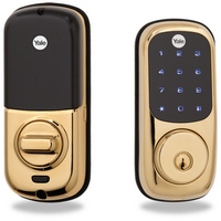 [DISCONTINUED] YRD220NR605 Yale Touchscreen Stand Alone Deadbolt - Bright Brass-PVD