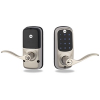 [DISCONTINUED] YRL220ZW619 Yale Touchscreen Z-Wave Lever - Satin Nickel