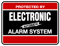 YS-103 Maxwell Alarm Electronic Alarm System Yard Sign w/ stake 11.25" x 11.25"