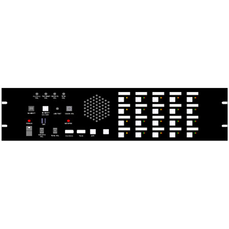 [DISCONTINUED] NDRM-12  AIPHONE 12-CALL RACK MOUNT MASTER W/ TERMINAL ASSEMBLY