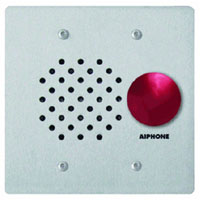 [DISCONTINUED] NE-SSR AIPHONE FLUSH MOUNT 2-GANG VANDAL RESISTANT SUB W/ RED BUTTON, SS