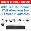 DWG Exclusive - FREE XVR301-16G 16 Channel HD-TVI/HD-CVI/AHD/Analog + 8 Channel IP Hybrid DVR with Purchase of Any 6 Select Uniview IP Security Cameras